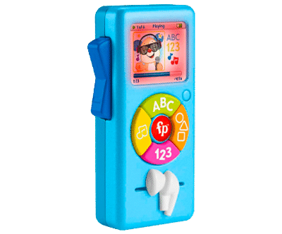 Baby Learning Toy Puppy's Music Player with Lights & Fine Motor Activities for Ages 6+ Months, Blue